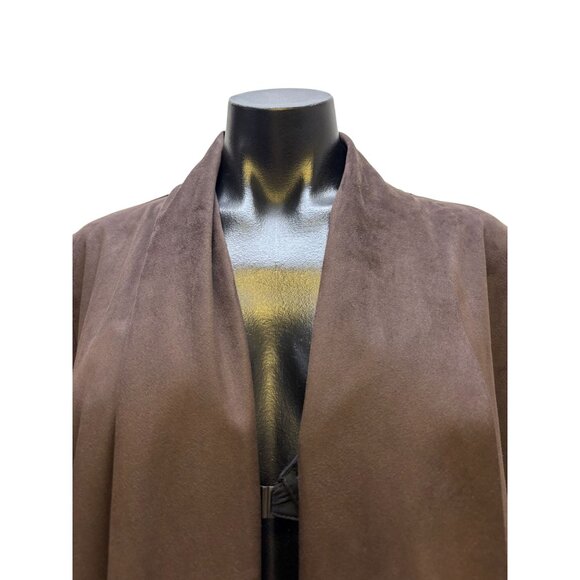 Soft Surroundings Brown Open Front Cardigan Size L - Picture 5 of 6